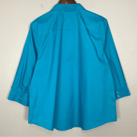 Chico’s No-Iron Cotton Stain Shield Shirt Women’s Size XL Button Front Classic - Picture 5 of 9